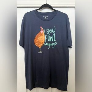 Lincoln Outfitters Women’s size XL Navy Blue Graphic T-Shirt